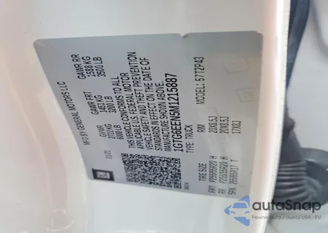 2021 GMC Canyon Denali z USA, uszkodzony, nr VIN 1GTG6EEN5M1215887